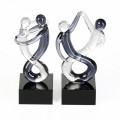 Glazen sculptuur Rumba 10 cm hoog set van 2 stuks (PMBC177557CB)